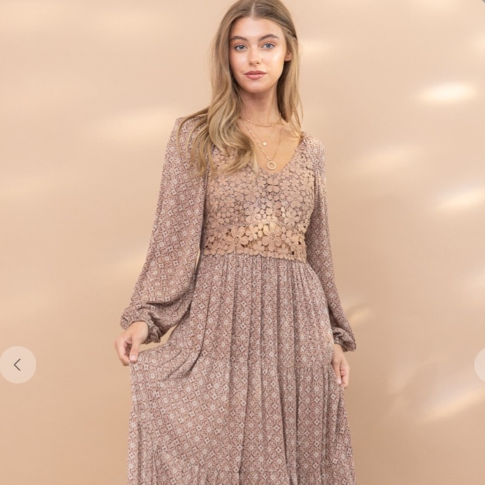 Gorgeous brown maxi dress